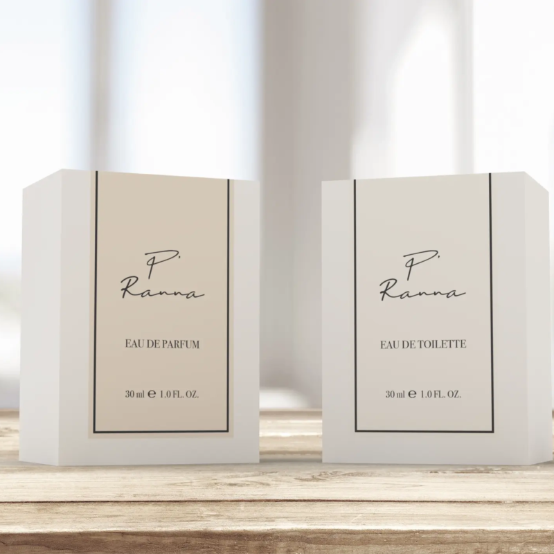Projet de création d'étiquettes pour packagings de marque de parfums P'Ranna